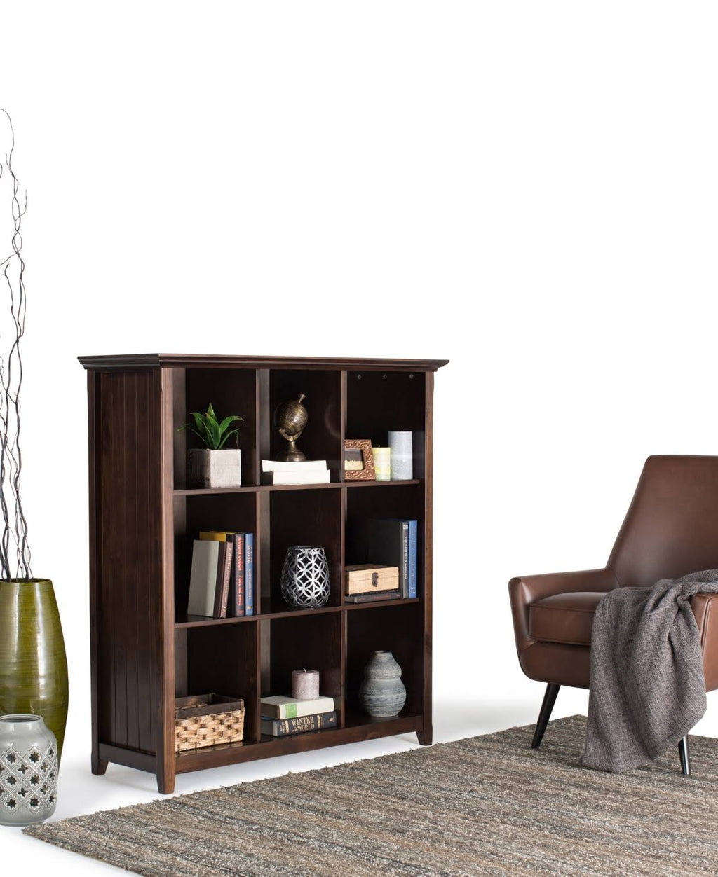 9 Cube Bookcase & Storage Unit Tobacco Brown C96020