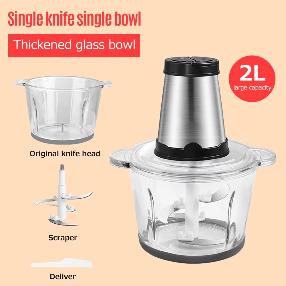 300 Watts 2L Stainless Steel Electric Food Processor G8703