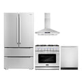 36 Gas Range, Wall Mount Range Hood, Refrigerator with Ice Maker and Dishwasher P956431