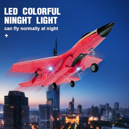 2.4GHz 2 Channel RC Airplane with Gyro Night Lights and 2 Batteries O87587