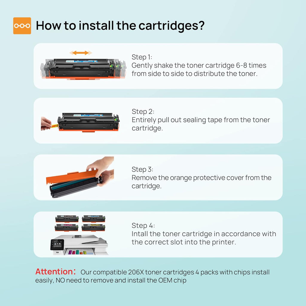 Compatible Toner Cartridge Replacement 4 Pack E142
