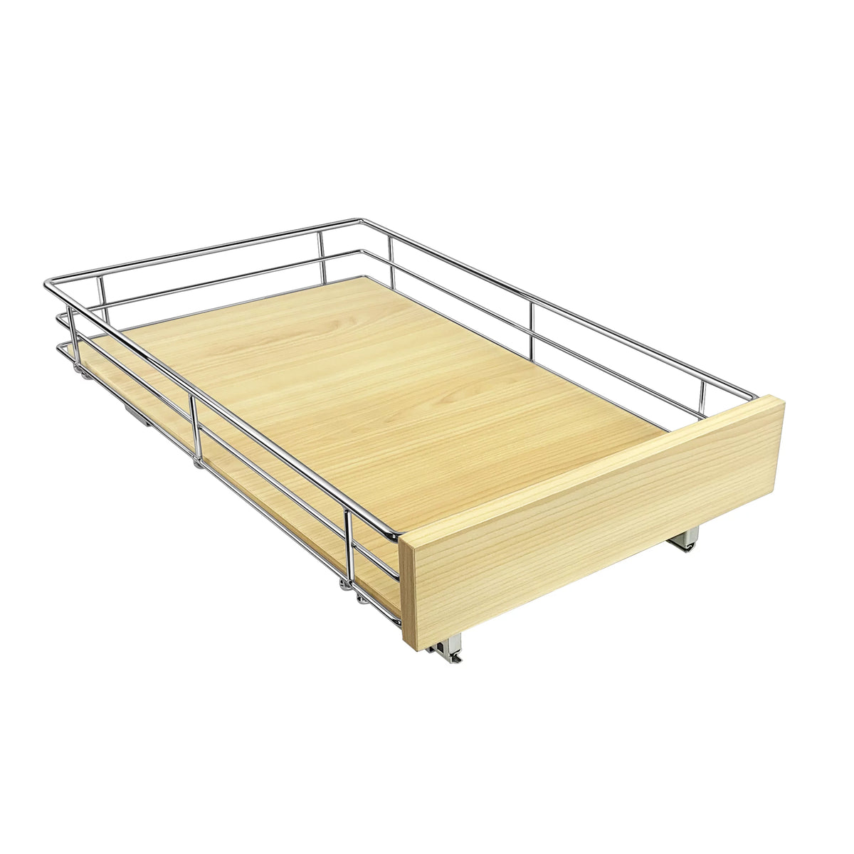 14"W x 21"D Chrome Pull Out Cabinet Organizer Q87982