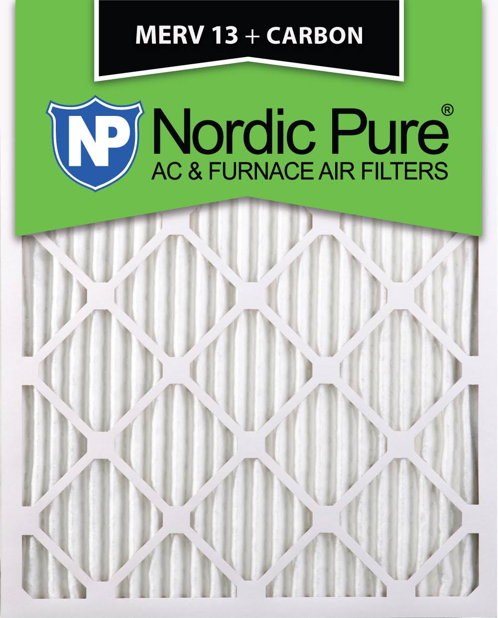 MERV 13 Carbon AC Furnace Air Filters Qty 12 K573616