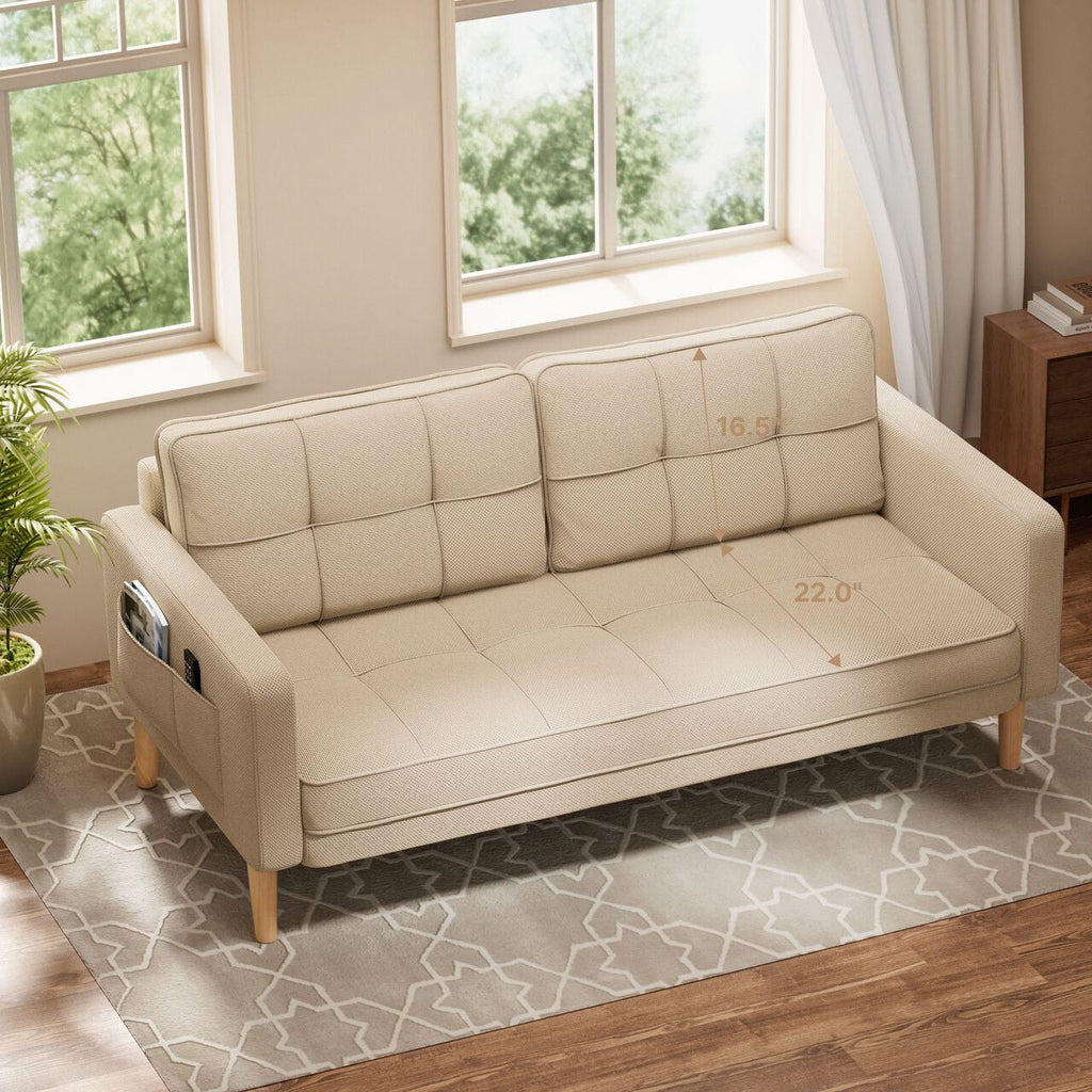 Gray Sofa with Storage Pockets N15427