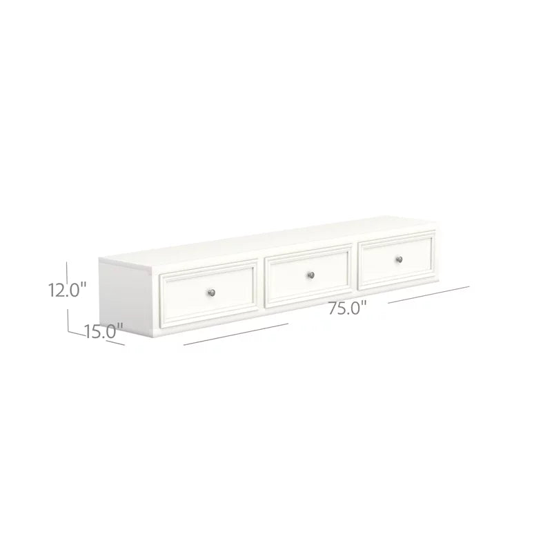 Bright White 3 Under Bed Storage Drawers J703119