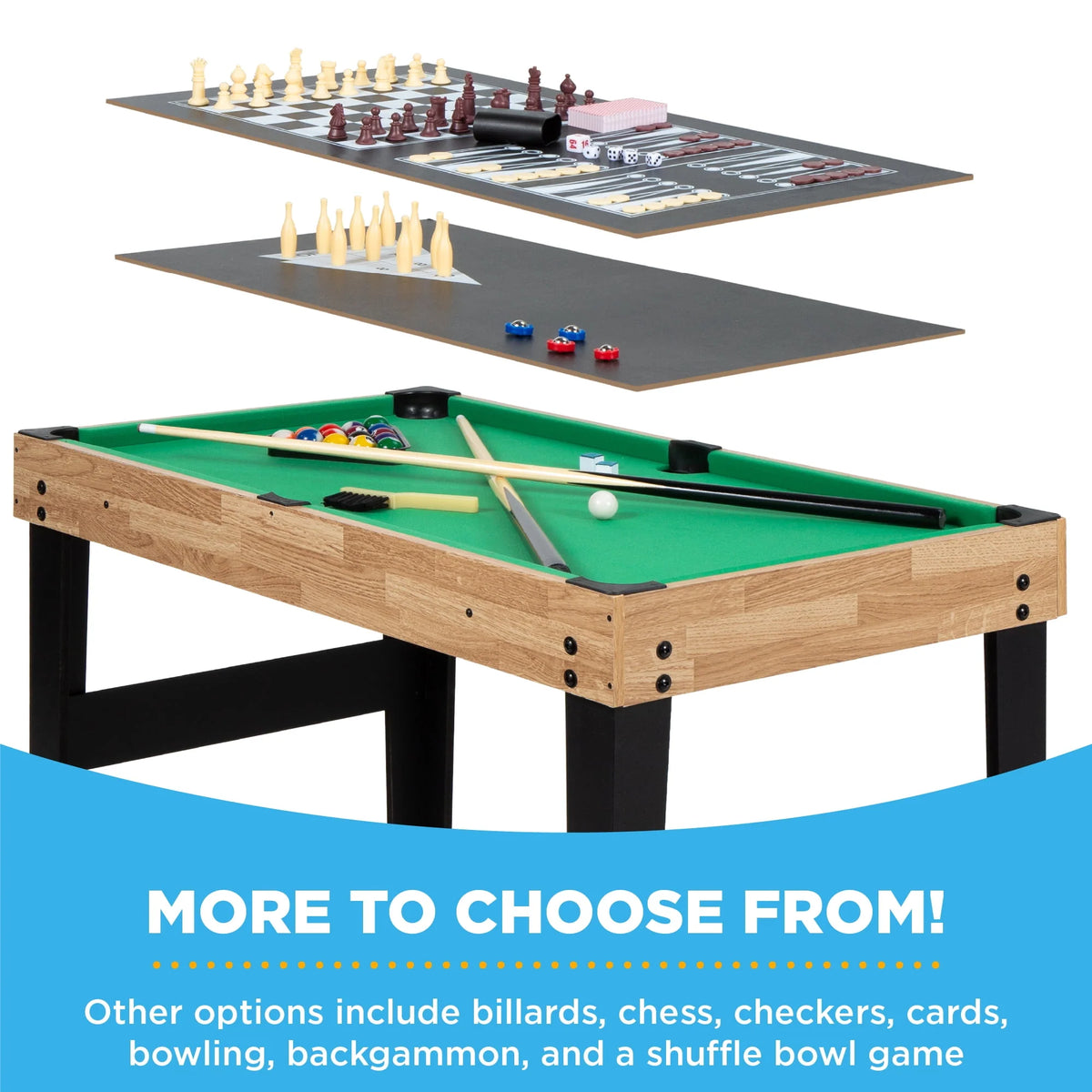 2x4ft 10-in-1 Combo Game Table Set W431