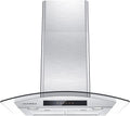30 inch Stainless Steel Tempered Glass Wall Mount Range Hood Z6523