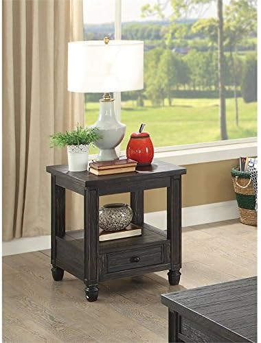 Wood 1-Drawer End Table J678
