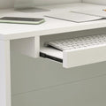 L-Shaped Reception Desk with Shelves and Drawers White E895714
