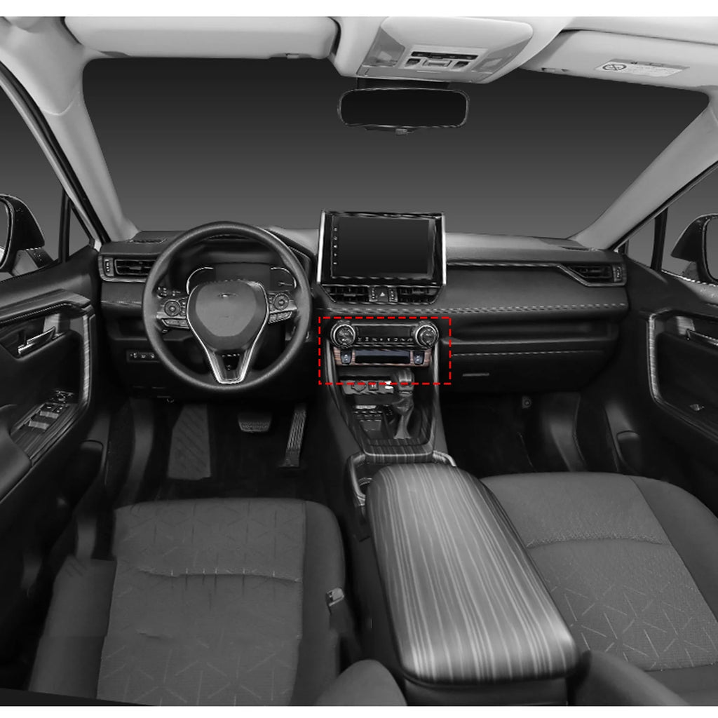 Center Console AC Climate Control Switch Panel Frame Cover Trim Wood Grain C5046