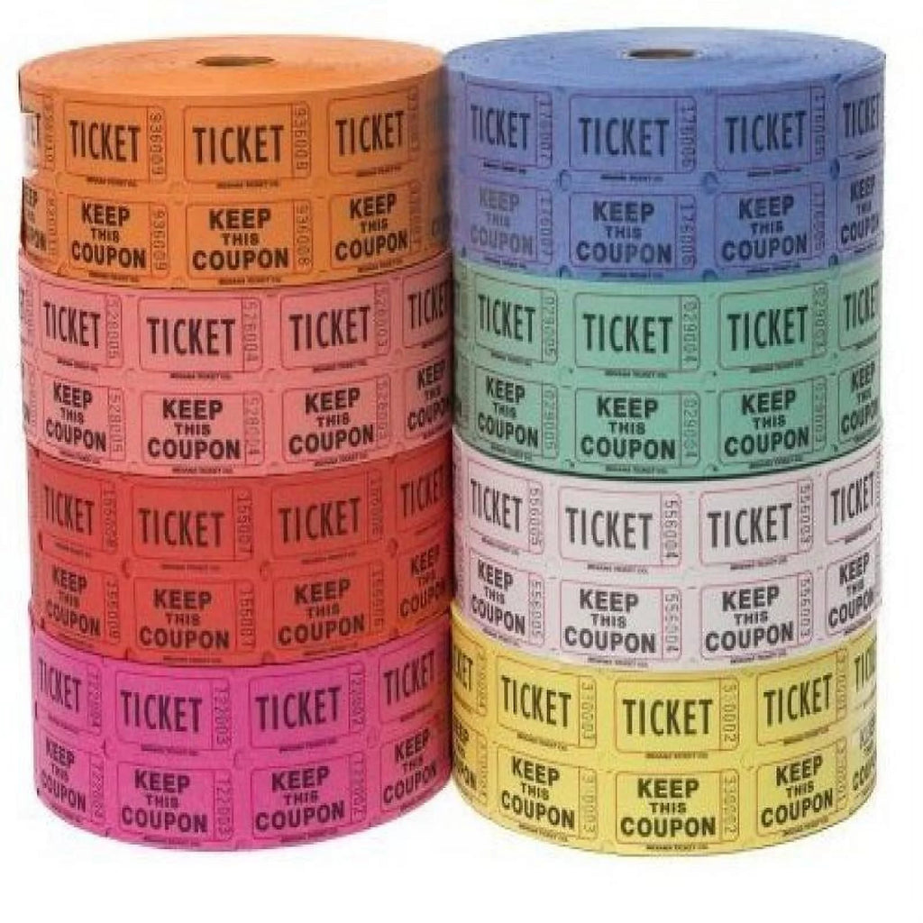 Raffle Tickets 8,000 Total 4 Assorted Colors O577