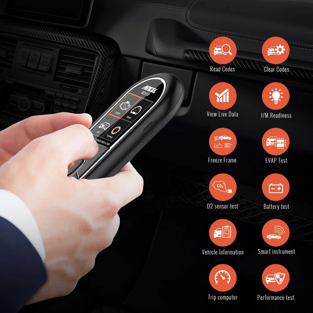 Wireless Bluetooth OBD2 Scanner + Car Battery Tester Code Reader T6729