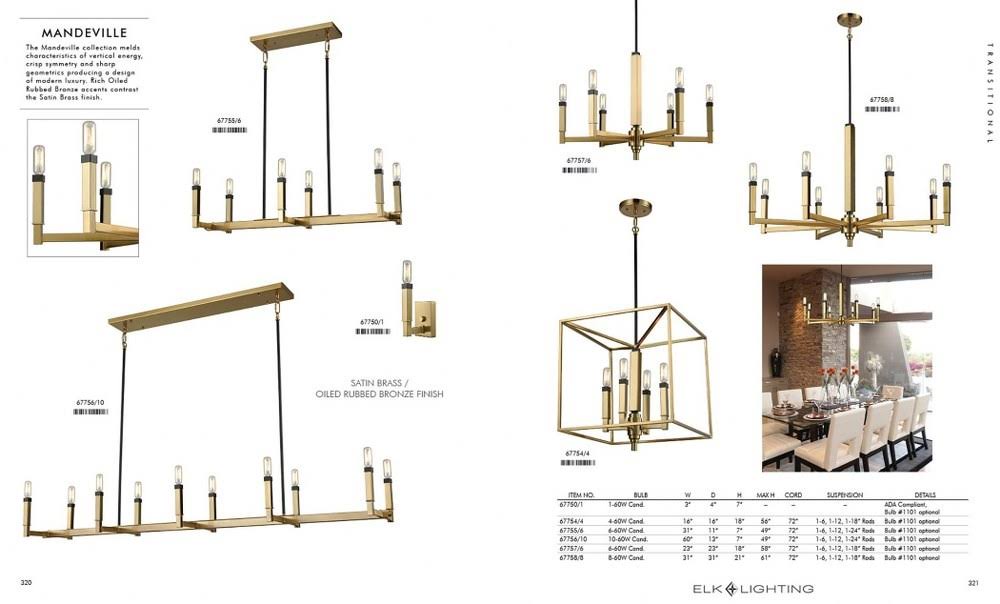 6-Light Chandelier A820