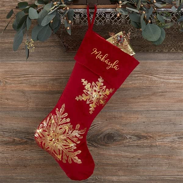 Burgundy Personalized Christmas Stocking J80200