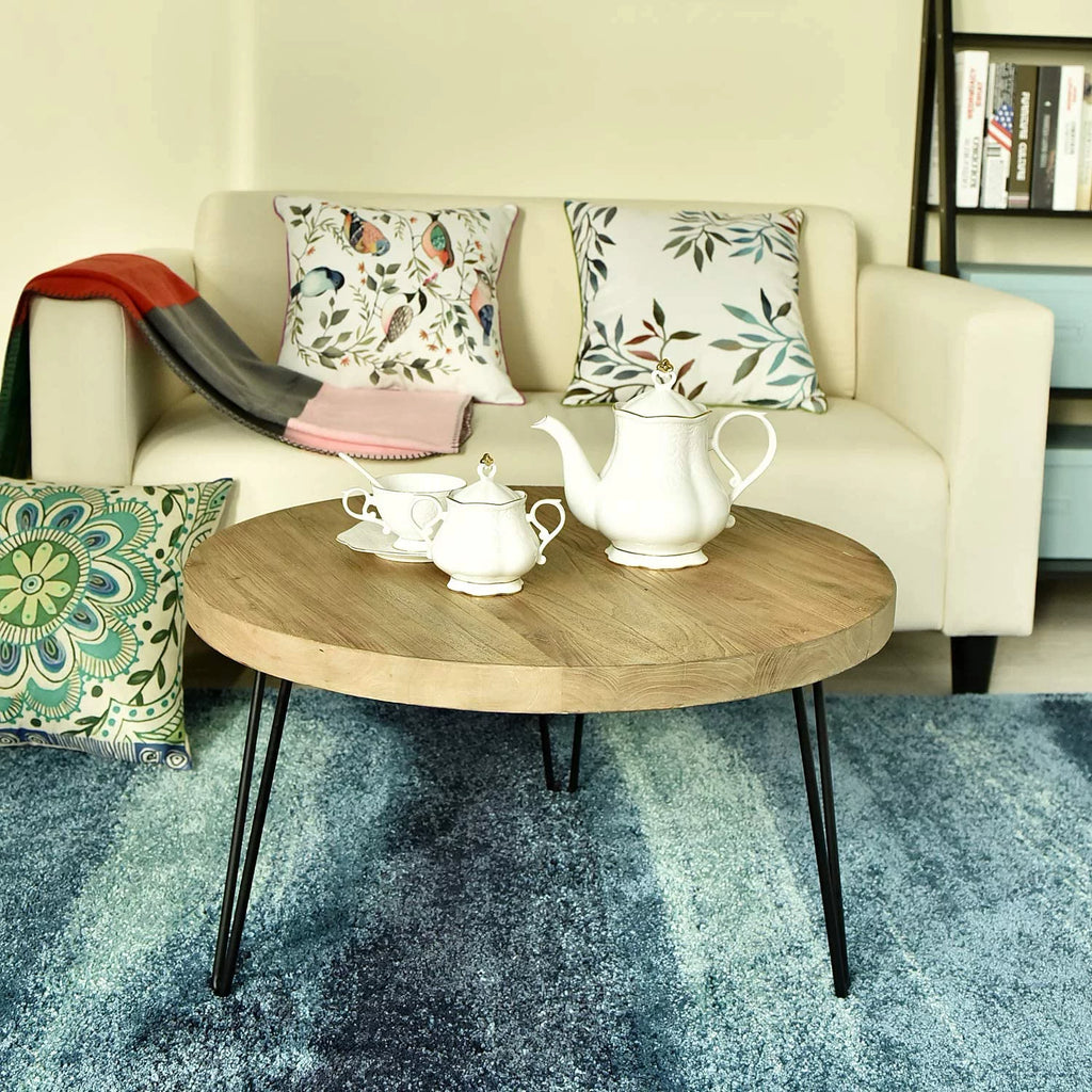 Round Old Elm Wooden Coffee Table L205078