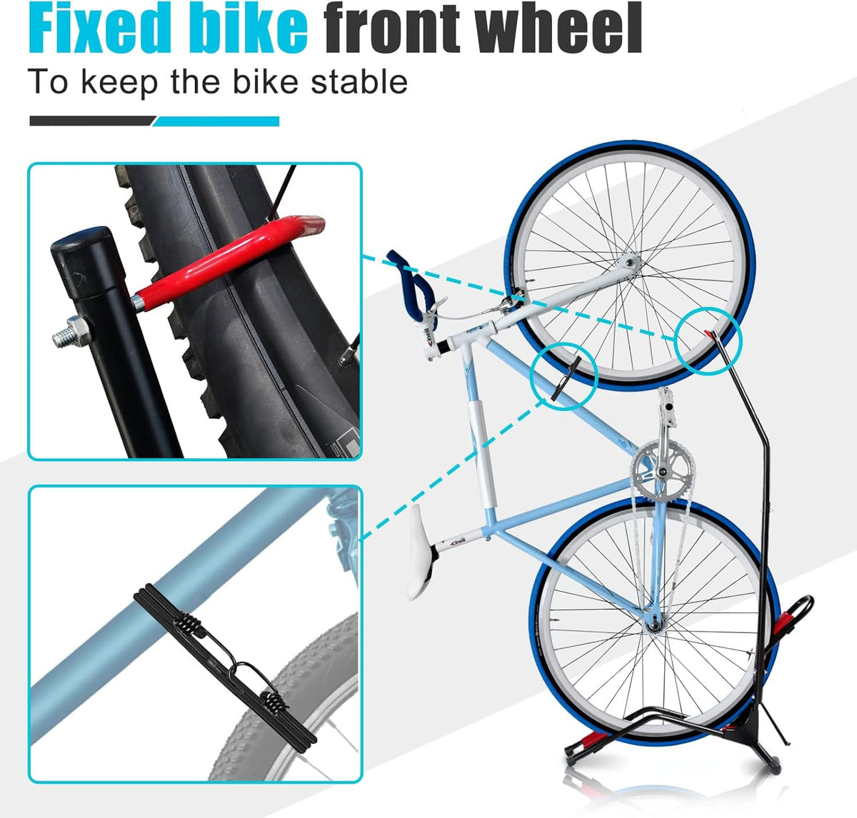 Vertical Bike Floor Stand, Adjustable Upright Rack for 20''-27'' Bike G6561