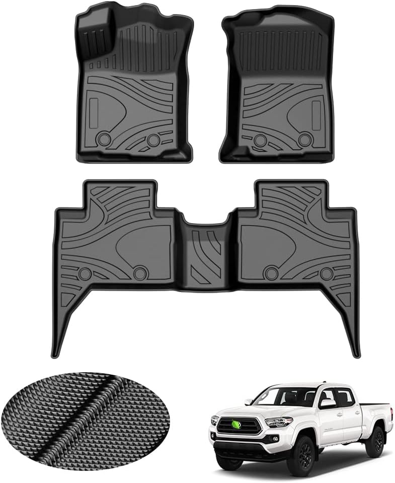 All-Weather Car Floor Mats Front & Rear Row Full Set TPE G1088