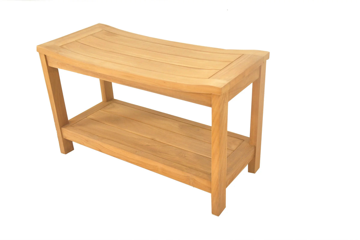 Teak Wood Shower Seat 30" Outdoor Bench V2078