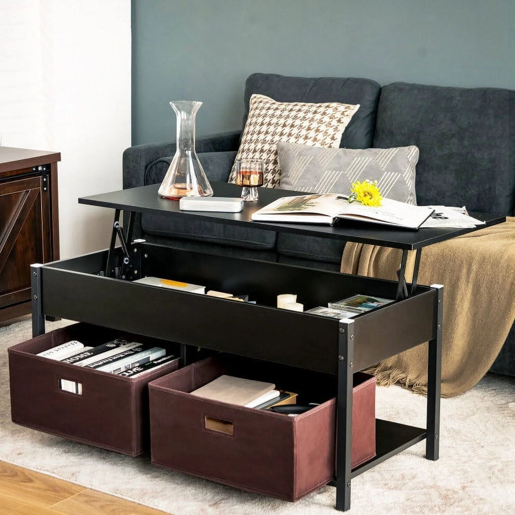 Lift Top Coffee Table with Hidden Storage R744488