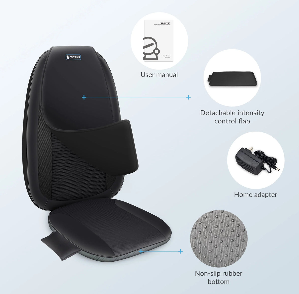 Shiatsu Back Massager with Heat Black Y58956