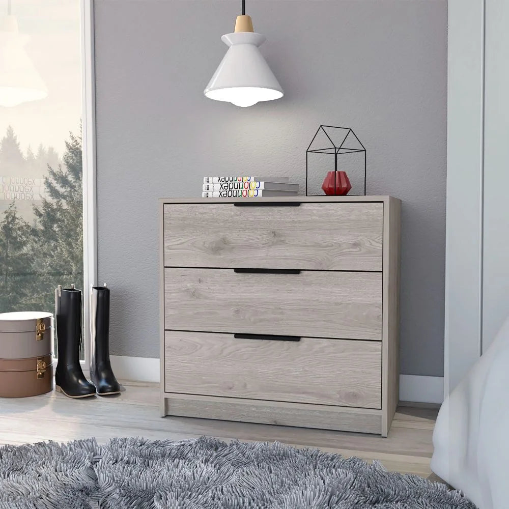 Light Gray 3 Drawer Dresser O5421