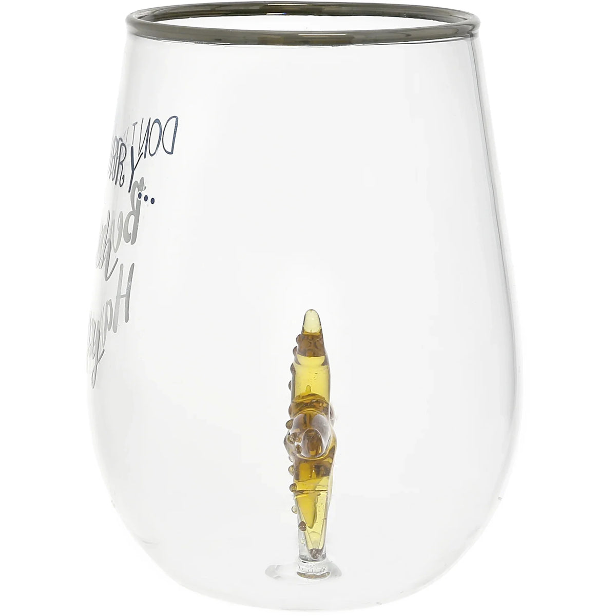 19 oz. Stemless Wine Glass with 3-D Figurine B638435