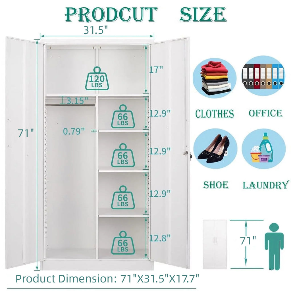 Metal Storage Cabinet with Locking Doors W5183