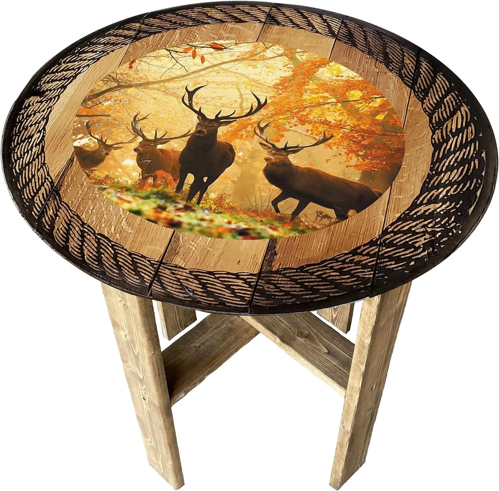 Round Whiskey Barrel End Table W445445