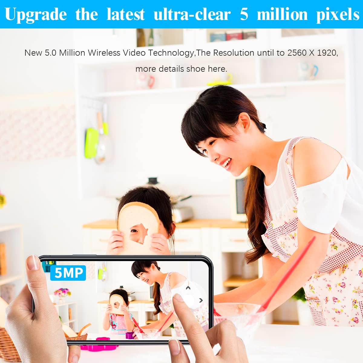 3K 5.0MP Wireless Security Camera System with 2TB Hard Drive M425938