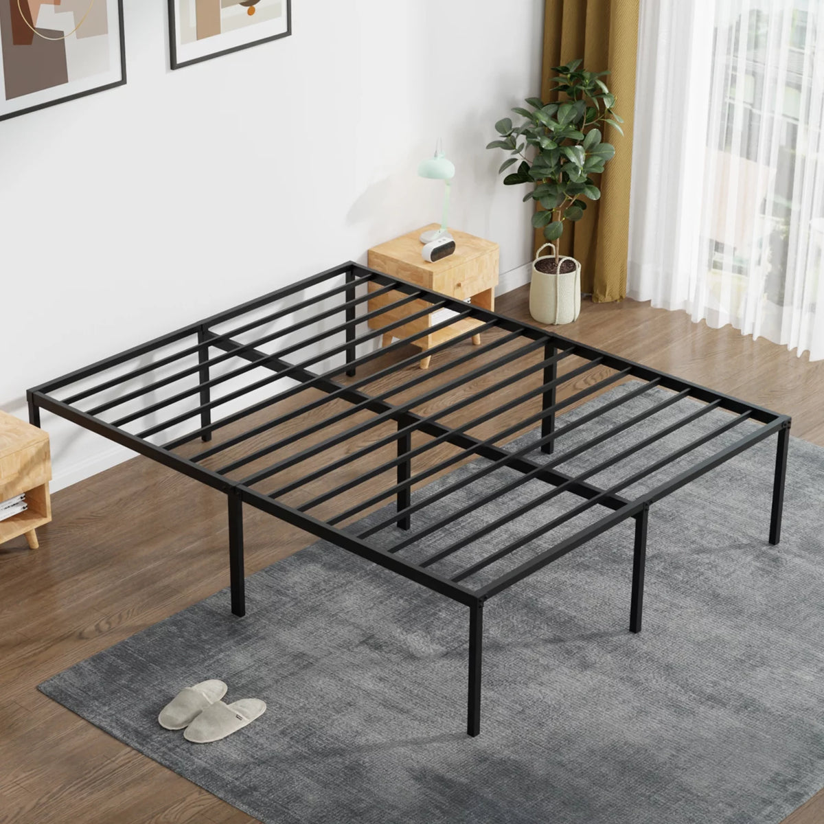 King Size 18 Inch Metal Platform Bed Frame G971674