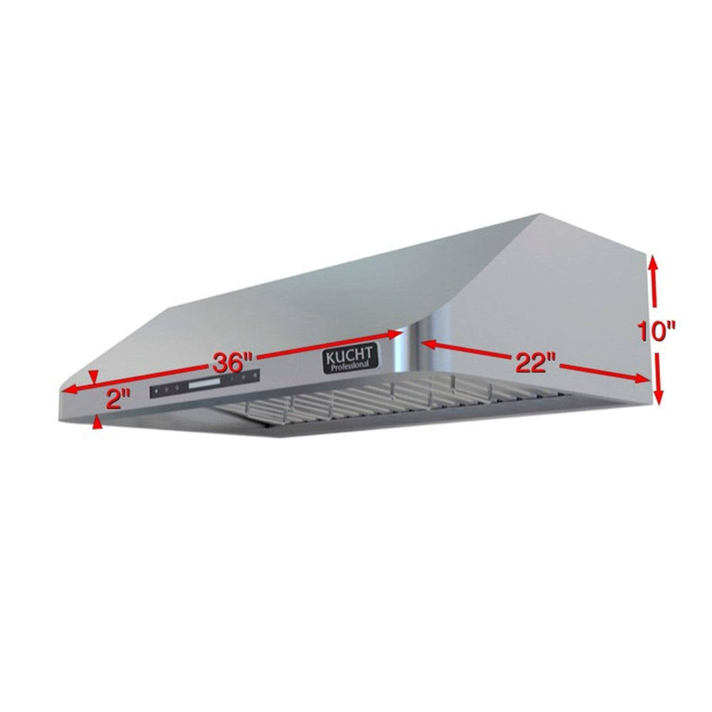 36 in. Under Cabinet Range Hood 900CFM Stainless Steel Q549