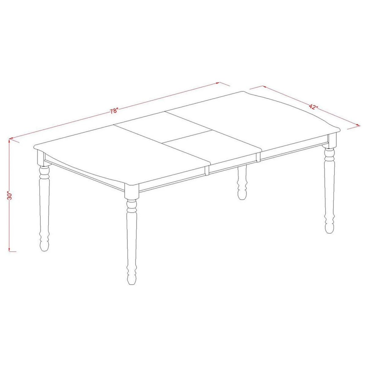 Dining Room Table with Butterfly Leaf T831932