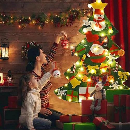 Felt Christmas Tree with Lights A251