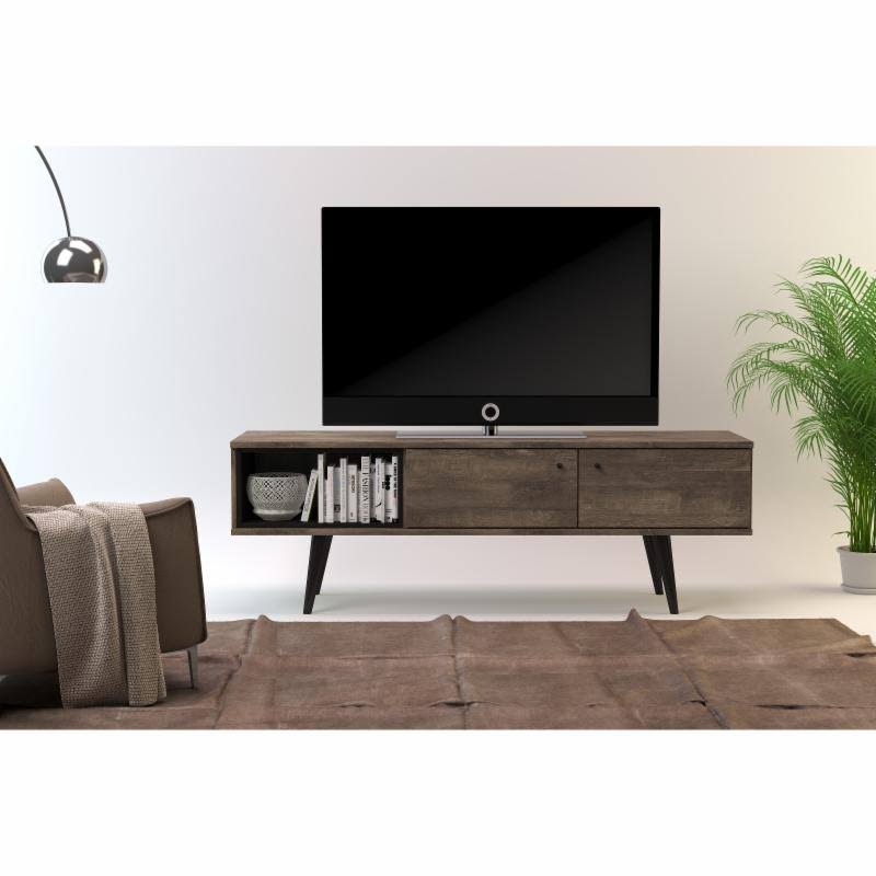 Distressed Brown 2-Cabinet TV Stand O6401