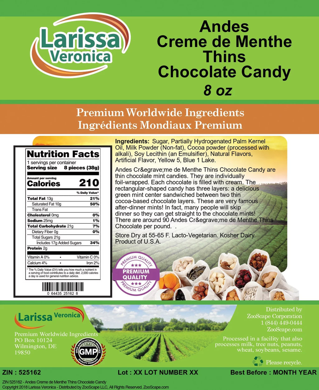 Chocolate Candy 8 oz 2-Pack D746