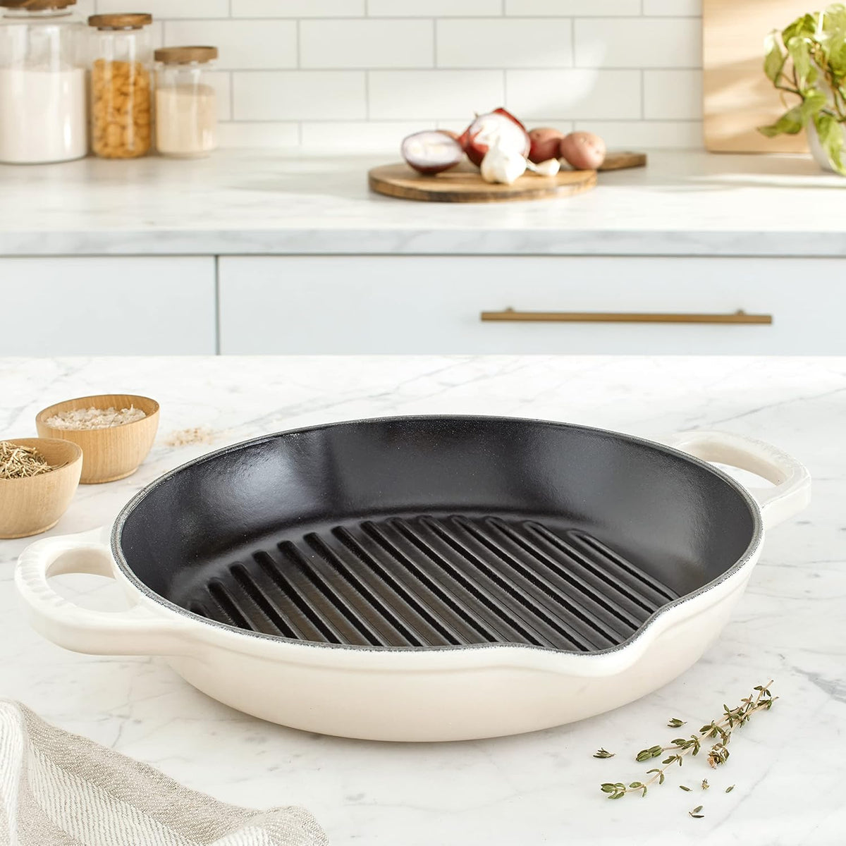 Enameled Cast Iron Deep Round Grill S833518