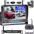 Wireless Backup Camera HD1080P 2 Cameras 7 Inch DVR Monitor IP69K Waterproof J1051