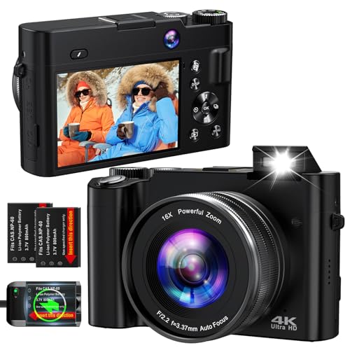 4K 64MP Compact Digital Camera with 16X Zoom D4148