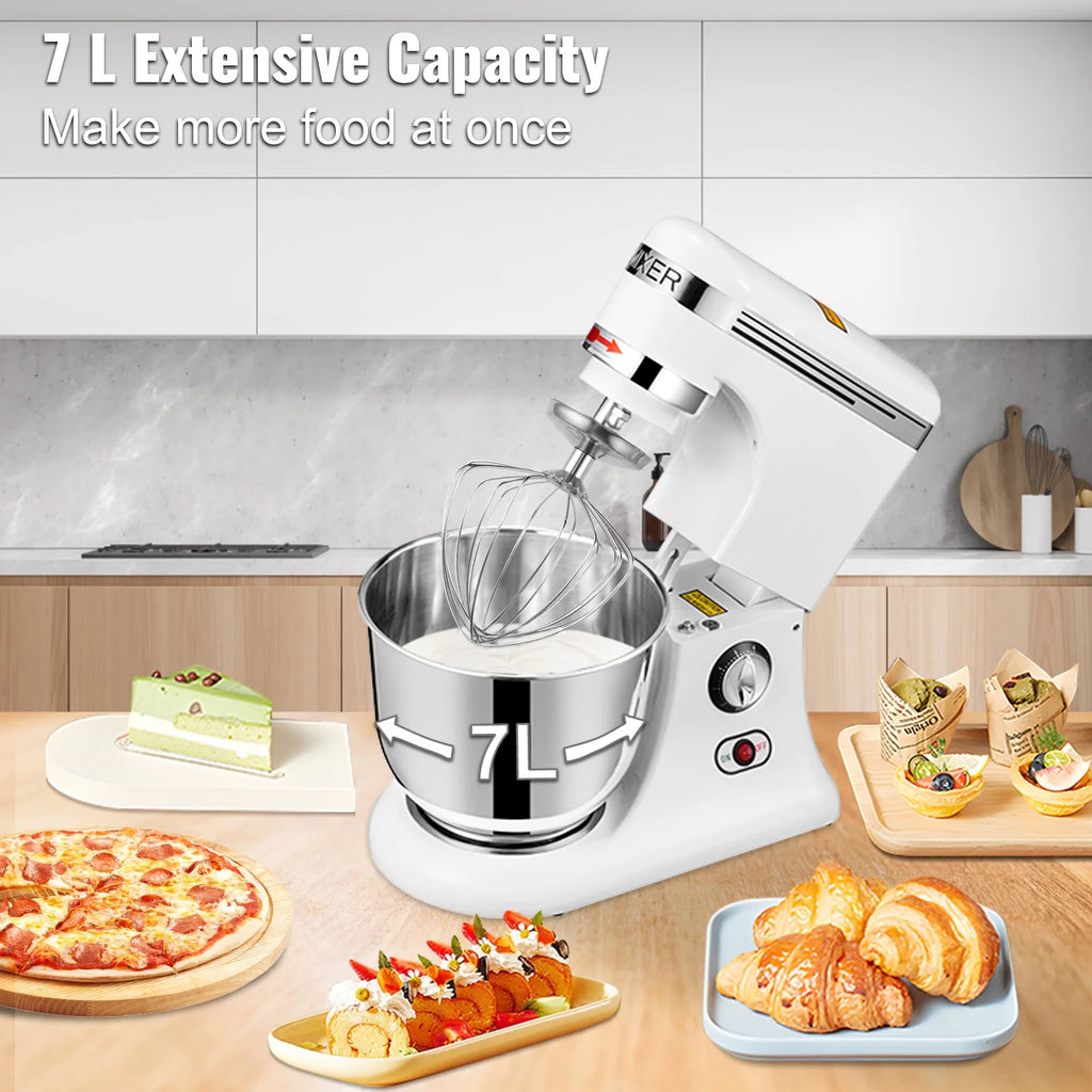 600W 11 Speed Tilt Head Stand Mixer 7.4 Quart Bowl 3 Attachments F188