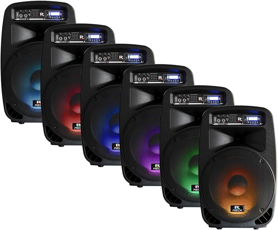 Portable 12-Inch 1000 Watts 2-Way Powered PA Speaker System Combo Set Y15613