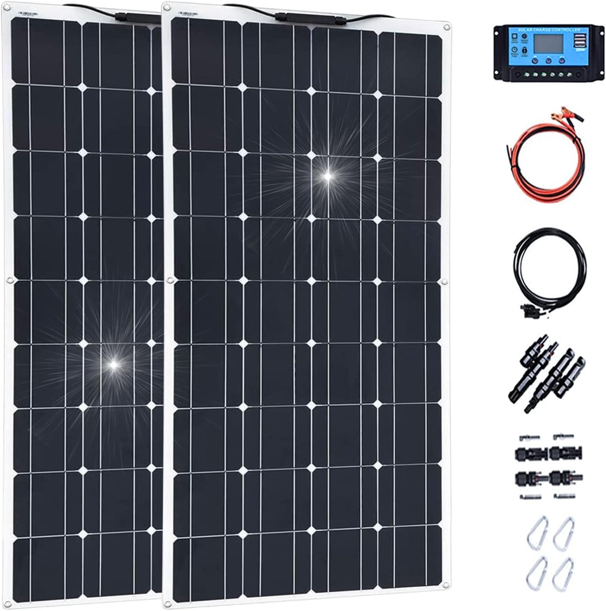 600W Monocrystalline Solar Panel Kit with 40A Controller H44435