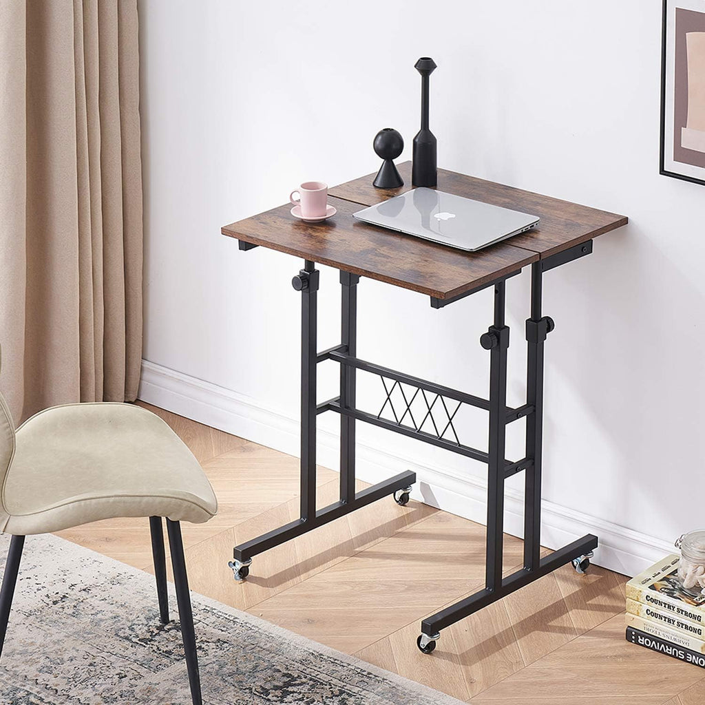 Black Wood Grain Adjustable Height Standing Desk V146639