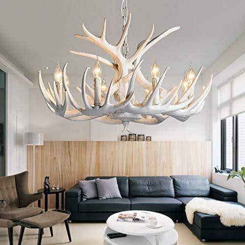 White Resin Deer Antler Chandelier C294250