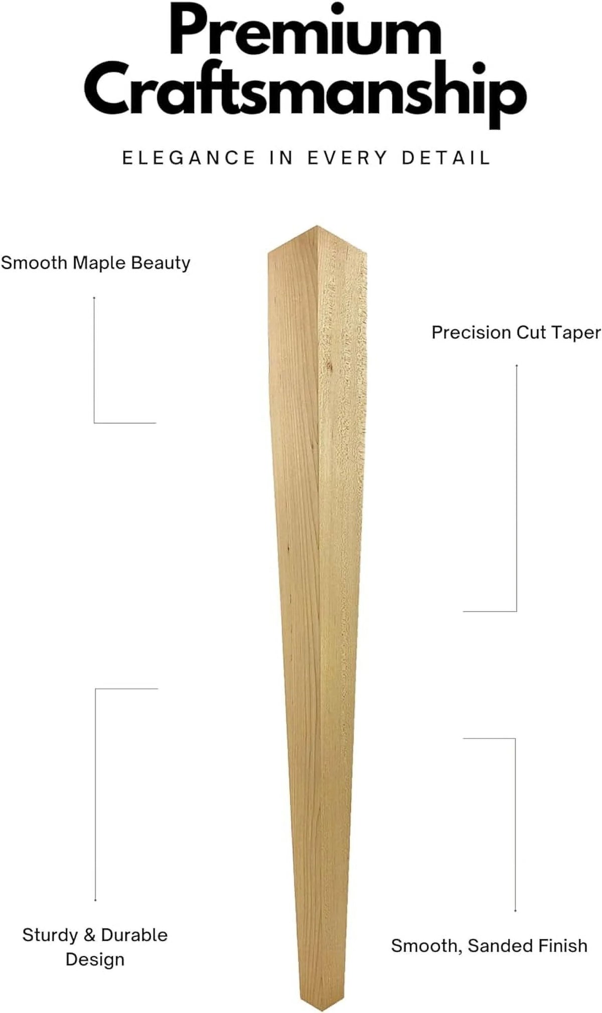 Unfinished Maple Wood Dining Table Leg F948