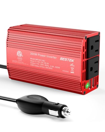 300W Power Inverter DC 12V to 110V AC Car Charger Adapter with Dual USB V921