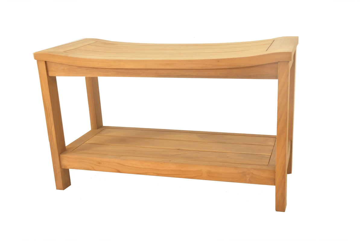 Teak Wood Shower Seat 30" Outdoor Bench V2078