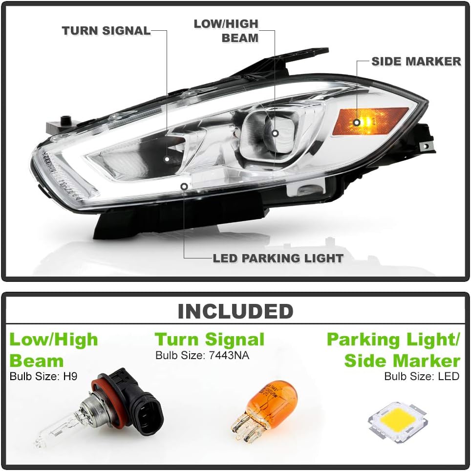 2013-2016 Dodge Dart LED Projector Headlights Left+Right U5694