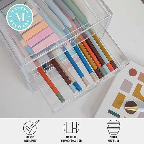 2 Pack Stackable Plastic Desk Organizers J2373