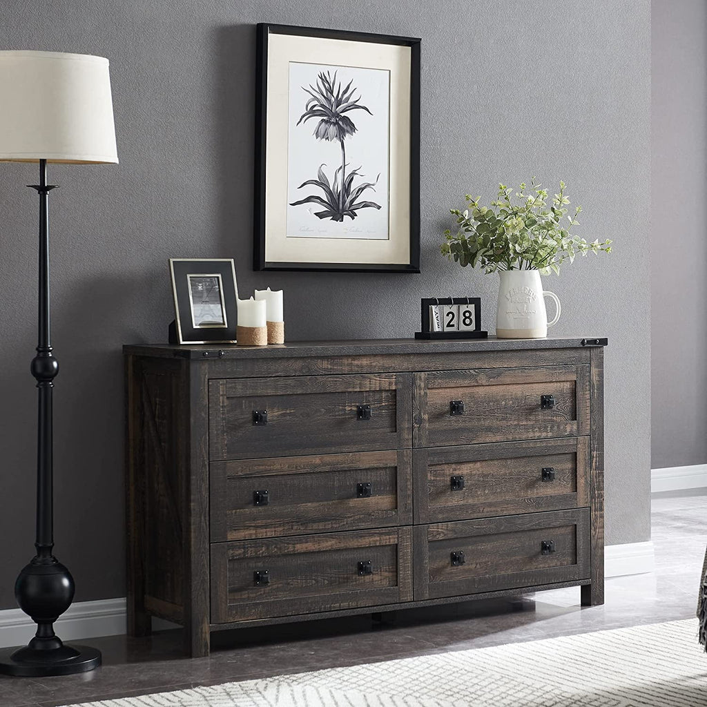 6 Drawer Wood Dresser T1963