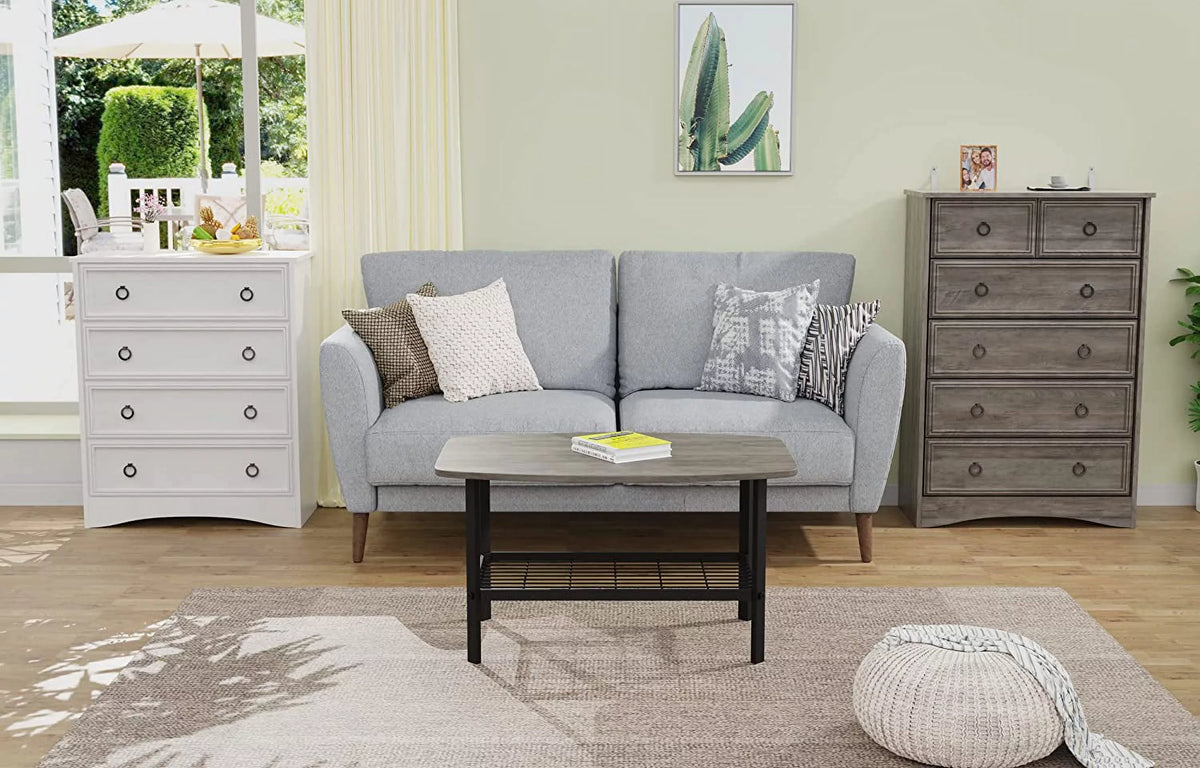Gray 6 Drawer Wood Dresser S188